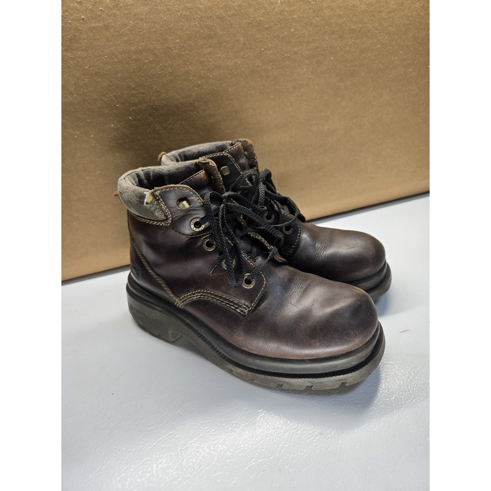 Vtg 90's Candies Boots Women's 9 Brown Leather Chunky Platform Lug Combat Grunge
